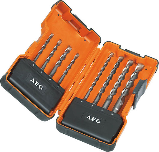 AEG Tools Set de 8 Burghie cu vârf SDS Plus pentru Materiale de construcție