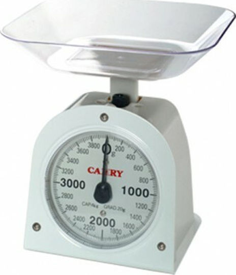 Camry KCQ Αναλογική Ζυγαριά Κουζίνας με Κάδο έως 5kg Λευκή