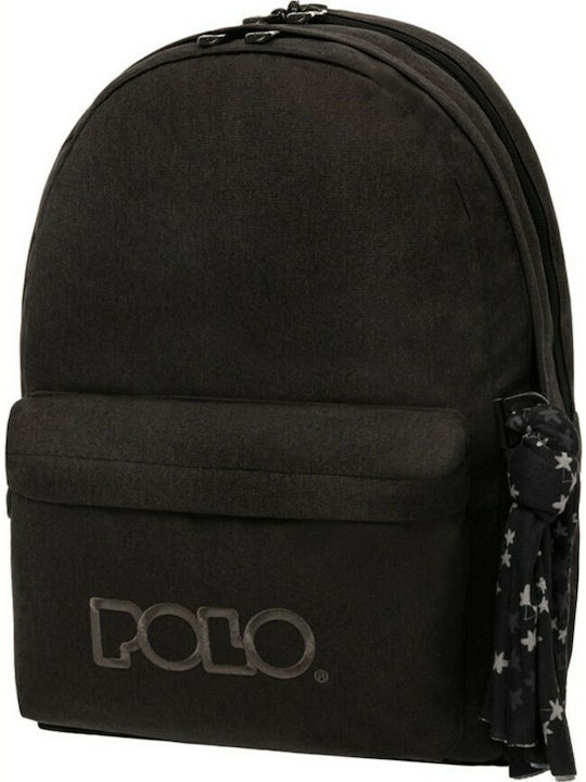 Polo Original Double Scarf School Bag Backpack Junior High-High School in Black color 30lt 2022