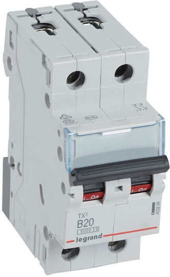 Legrand Αυτόματη Ασφάλεια 20A Διπολική AC 403388