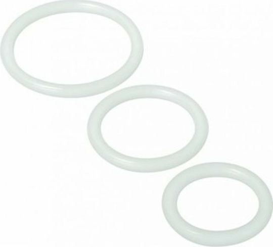 XR Silicone Cock Rings 3 pack Clear