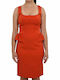 Sommer Midi Damenkleid für Hochzeit - Taufe Orange
