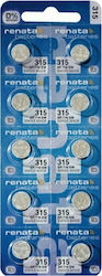Renata 315 Μπαταρίες Silver Oxide SR67 1.55V 10τμχ