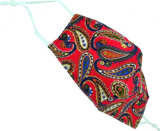 Digas Classic Fabric Mask Reusable Protective Mask Fabric Red 23047-39 1pcs