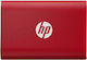 HP P500 USB 3.1 External 2.5" SSD 250GB Red