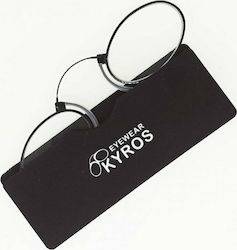 Kyros 418 Unisex Γυαλιά Πρεσβυωπίας +2.50 Τσέπης σε Μαύρο χρώμα