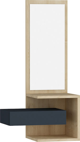 Eingangsmöbel mit Spiegel Natural / Anthracite 49.1x31.3x90cm