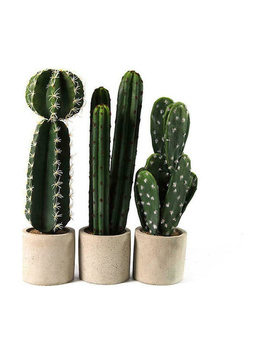 Atmosphera Artificial Plant in Pot Cactus Green 49cm 1pcs