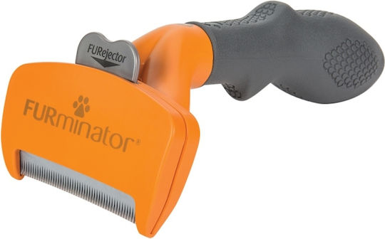 FURminator Undercoat Tool Гребен Medium за дългокосмести кучета с бръснач за Премахване на Косми Оранжев
