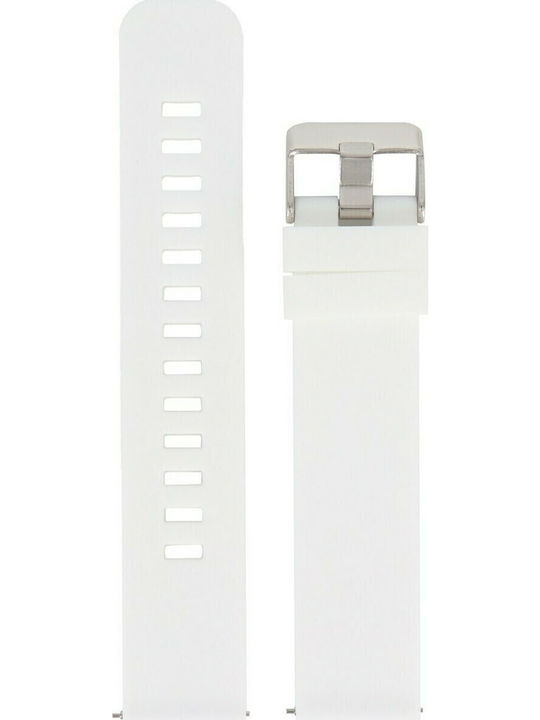 Diloy Straps Каучукова каишка Бял 22мм
