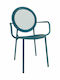 Gartenstühle Metallisch Zenia Petrol Blau 54x57x90cm