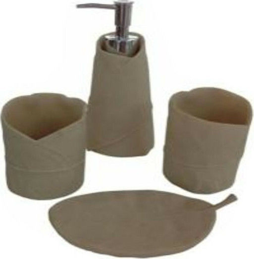 Etoile BF-281 Set Accesorii Baie Ceramică Maro 4buc