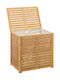 Atmosphera Coș de Rufe Bambus 100l cu Capac 60x40x58cm Maro