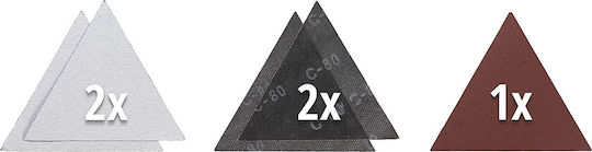 Einhell Φύλλο Λείανσης Δέλτα K80 287x287mm Σετ 5τμχ