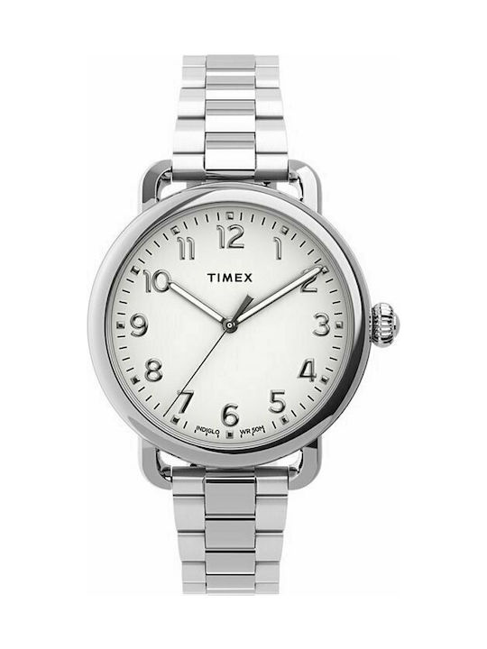 Timex Standard Watch with Silver Metal Bracelet