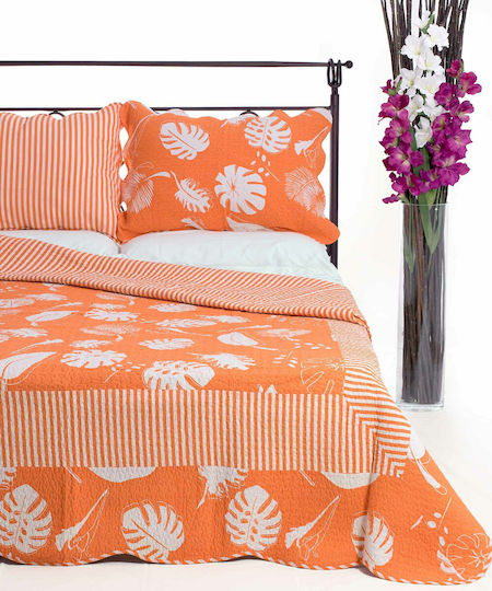 Silk Fashion 350 Module Cuvertură Extra-dublu Bumbac Portocaliu 220x240cm 3buc