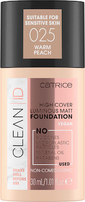 Catrice Cosmetics ID High Cover Luminous Matt Liquid Make Up 025 Warm Peach 30ml