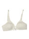 Minerva Triangle Triangle Bra with Light Padding without Underwire White