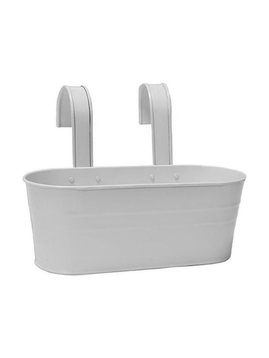 Plastona Suki Ζαρντινιέρα Κρεμαστή Planter Box Pandantiv 30x11cm în Culoare Alb 00.05.5965A