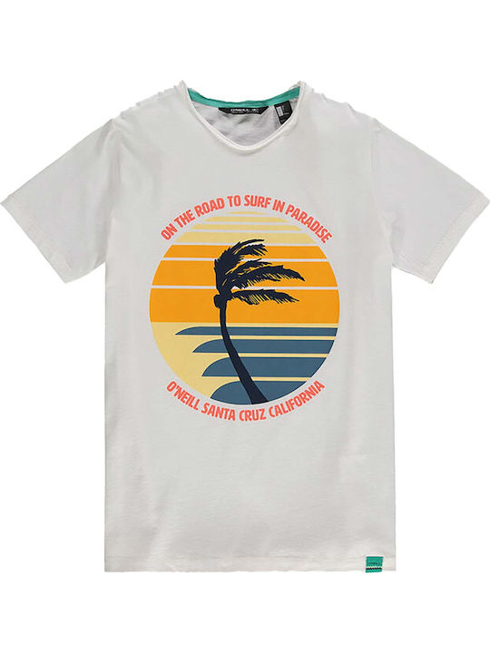 Παιδικό T-shirt Λευκό On The Road to Surf in Paradise