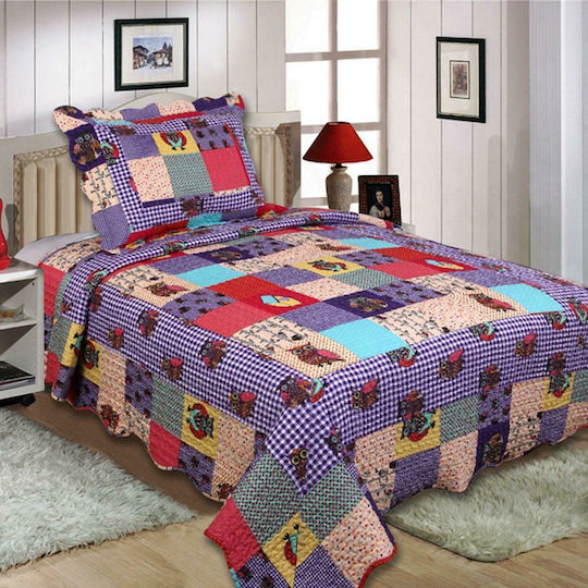 Silk Fashion 13-74 Σετ Κουβερλί Μονό Microfiber 160x220cm 2τμχ