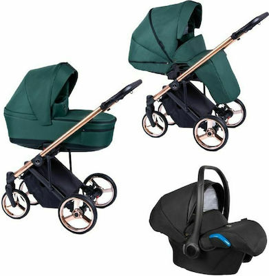 Coletto Fado 3 in 1 Fa-08 Verstellbar 3 in 1 Baby Kinderwagen Geeignet für Neugeborene Grün 11.7kg