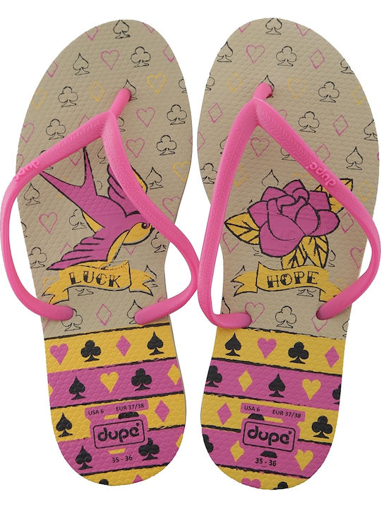 Dupe Hype Women's Flip Flops Pink