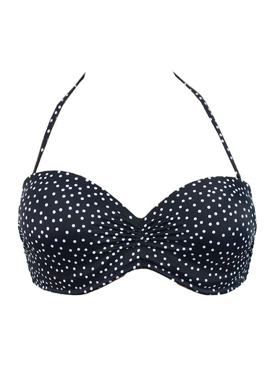 Rock Club BP-2185 Strapless Bikini Top με Ενίσχυση Πουά