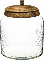 Atmosphera Glass General Use Vase with Lid 16.5x16.5x20.5cm