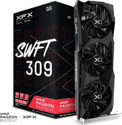XFX Radeon RX 6700 XT 12GB GDDR6 Speedster Swft 309 Core Κάρτα Γραφικών PCI-E x16 4.0 με HDMI και 3 DisplayPort