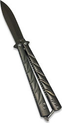 Alpin Series Butterfly Butterfly Knife Survival Black with Blade made of Stainless Steel