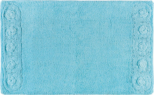 Beauty Home Non-Slip Cotton Bath Mat 3280-Light Blue Light Blue 50x80cm