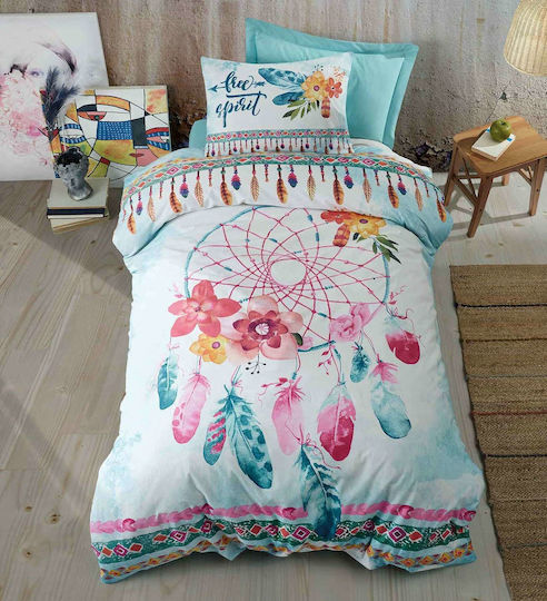 Madi Hope Set Kids Duvet Cover Single with Pillowcase Cotton Multicolored 170x240cm