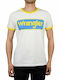 Wrangler T-shirt Bărbătesc cu Mânecă Scurtă Alb W7C42FK12