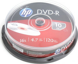 HP Εγγράψιμα DVD-R 16x 4.7GB Cake Box 10τμχ