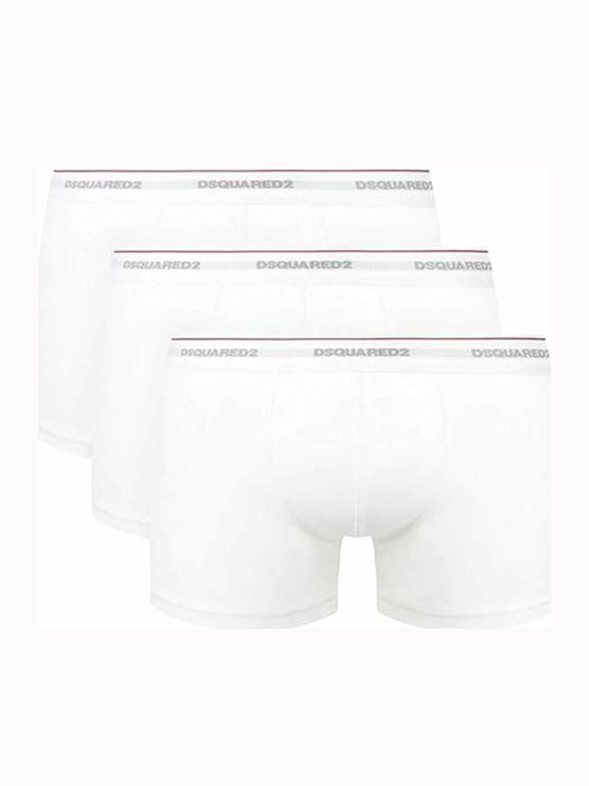 Dsquared2 Ανδρικά Μποξεράκια Λευκά 3Pack