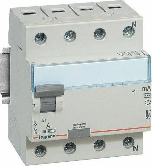 Legrand RX3 Phase 4-Pole Earth Leakage Relay 63A 30mA