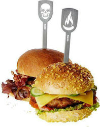 Gefu Spit for Burger Commercial Serving Item 8x3.3x0.2cm. 2 pieces Gefu Spit for Burger Commercial Serving Item 8x3.3x0.2cm. 2 pieces
