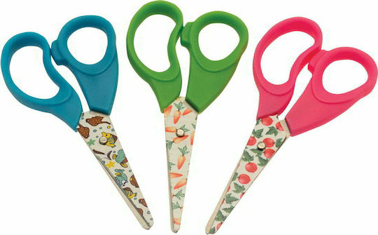 Groovy Children's Scissors for Crafts 13.6cm with Metallic Blade (Μiscellaneous Designs) 24pcs