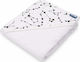 Sensillo Baby Hooded Bath Towel with Hood White 100x100cm