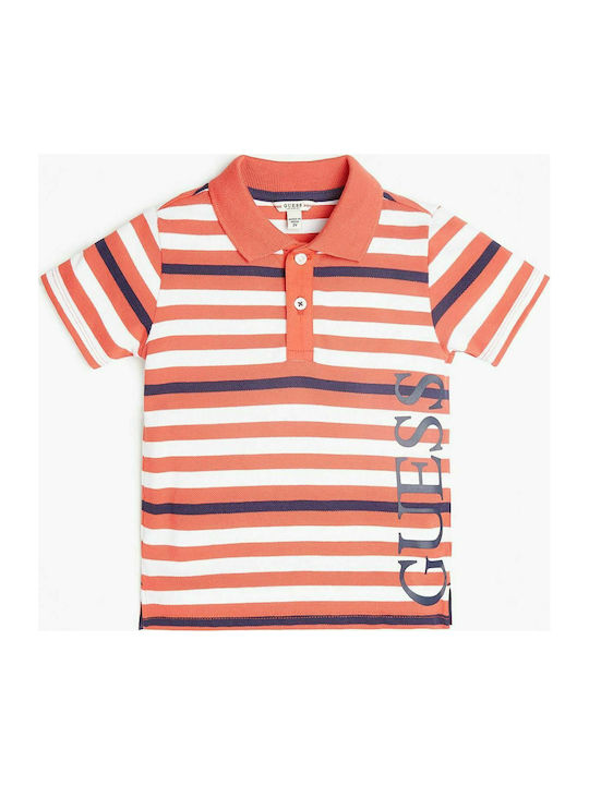 Guess Kids Polo Short Sleeve Red Παιδική