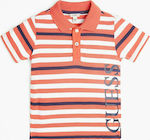 Guess Kids Polo Short Sleeve Red Παιδική