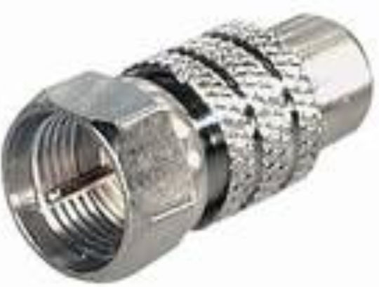 Anga Μετατροπέας F-Connector male σε RCA female Ασημί 1τμχ 271-116