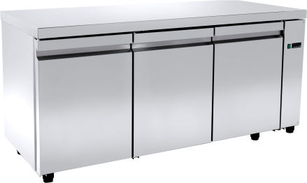 Niki Inox Werkbank-Kühlschrank ohne Kompressor H88xB173xT80cm