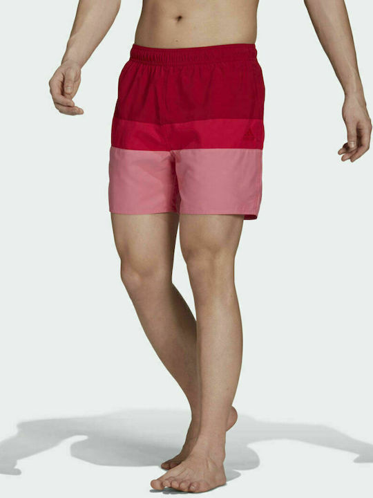 Adidas Colorb Bărbați Înot Șorturi Victory Red / Rose Tone Cu dungi