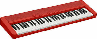 Casio Keyboard CT-S1 with 61 Dynamic Keys with Music Stand Red