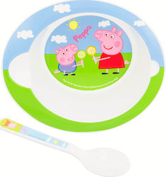 Stor Feeding Set Peppa Pig made of Plastic Multicolour 2pcs