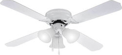 Muhler 107cm Ceiling Fan With White Light Fixture MCF-4262W Muhler 107cm Ceiling Fan With White Light Fixture MCF-4262W