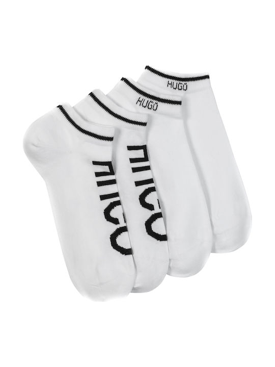 Hugo Boss Men's Solid Color Socks White 2Pack