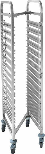Hendi Küchenwagen für gewerbliche Küche für 15 Tabletts H170xB38xT55cm